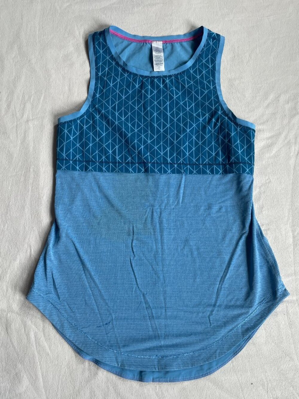 Ivivva Blue Geometric Athletic Tank Top Girls 12